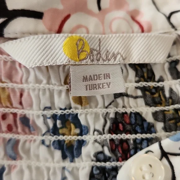 Boden Ruched Long Balloon Sleeve Blouse Womens Size 6 - Picture 3 of 11